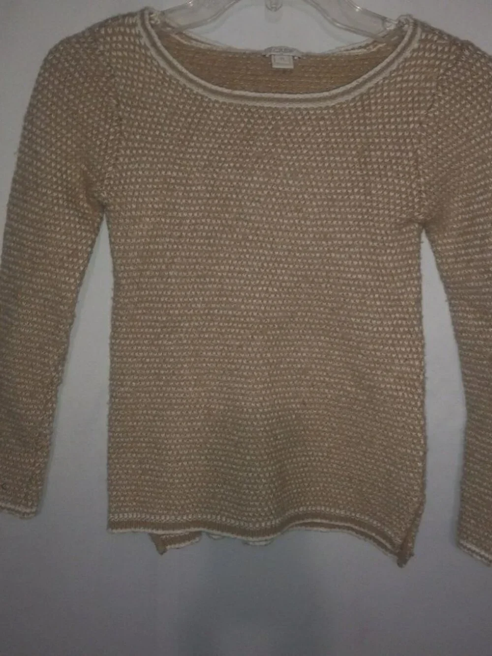 J. Crew XS Tan Creme Pullover Sweater